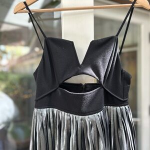 Free People Black and Silver Backless Dress